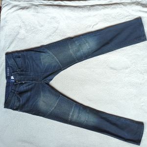 Dark Wash Moto Faded Skinny Jeans H&M Divided